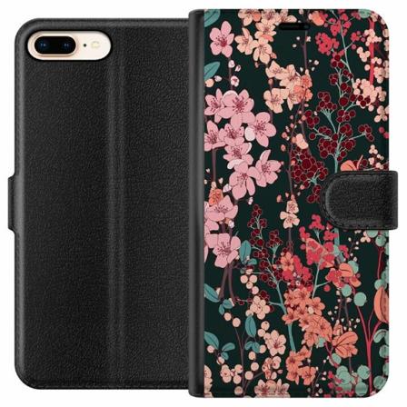 Apple Iphone 8 Plus Plånboksfodral Blommor