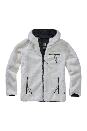 Giacca Moto Brandit Teddyfleece Bianco S