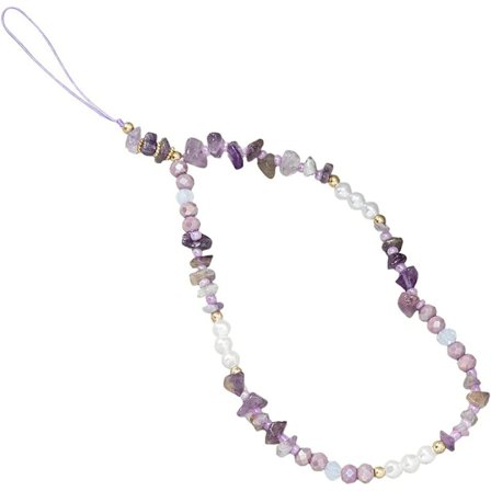 Mobiltelefon Lanyard 1 Stykke Lilla Krystall Anti-tapt Mobiltelefon