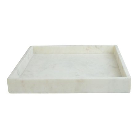 Bricka Kvadrat Marmor Vit 30x30 cm Form Living