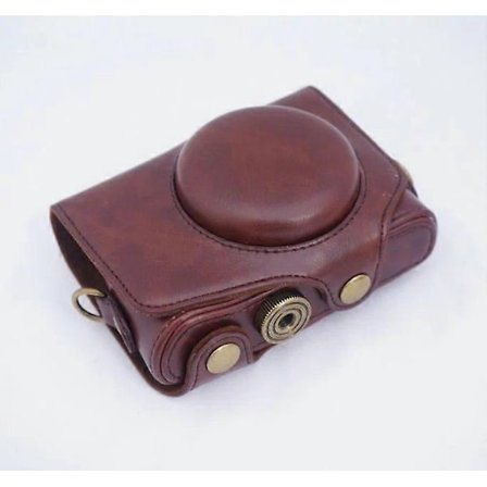 PU Kamera Taske Beskyttelsesetui til Canon PowerShot SX720 SX730 SX740 HS med Skulderrem - Perfekt