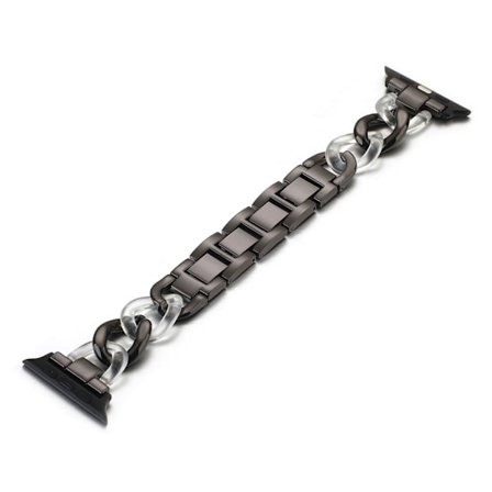 Apple Watch Series 6 / 5 44mm unique chain link watch band - Black / White