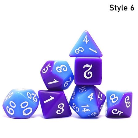 7 st/ set DND-tärningar Polyedriska tärningar STYLE 6 STYLE 6
