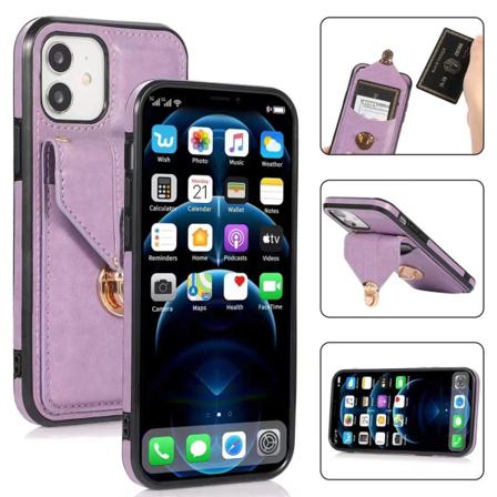 Silikonfodral För Iphone14 Pro Blå Sida Med Korthållare Plån