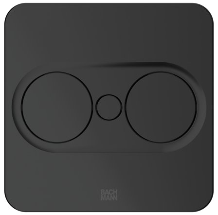 Rutab 946.101 Eluttag fyrkant, avtagbart lock Mattsvart, Strömbrytare & vägguttag