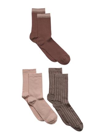 Abby 3-Pack Socks Socks & Tights Socks Brun Mp Denmark
