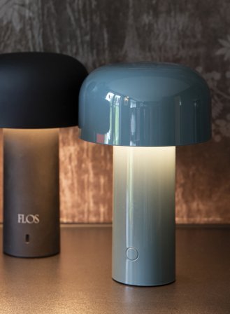 Bellhop Battery oppladbar bordlampe - gråblå