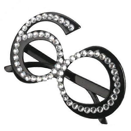 2X 60-års Glitter Diamant Födelsedagsfest Åldersglasögon Nyhet Glasögon Maskerad