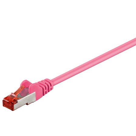 Patchkabel CAT 6, S/FTP (PiMF), magenta, 0,15 m