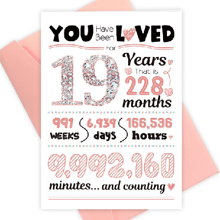 Grattis på 18-årsdagen Kort, Jumbo 18-årsdag Dekorationer för Flickor, Söta 18-årsdag Presenter till Dotter Nies, Rolig 18 År Gammal 