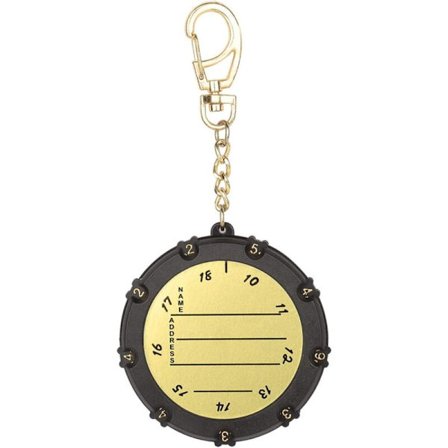 Bærbar golf score tæller, golf slag skud putt score tæller 18 huller golf markør med tal hjul score keeper med nøglering mini tilbehør