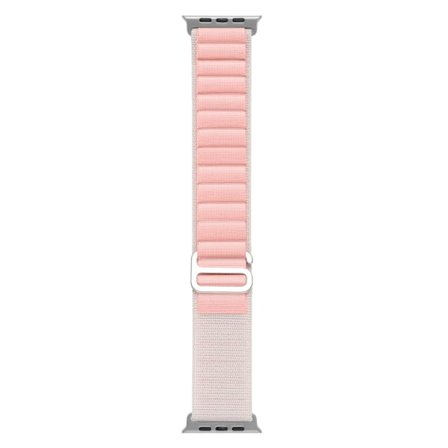 Klokkereim for Apple Watch iWatch 42/44/45/49MM hvit med lys rosa