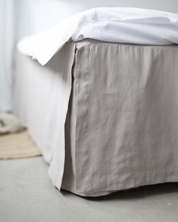 Sengekappe Ensfarvet Højde 45 cm Greige - 90x200 cm +45 cm - Linea