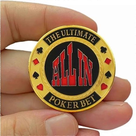 Casino Poker Korttisuoja Kotelo Suoja ALL IN Poker Kolikko (FMY)