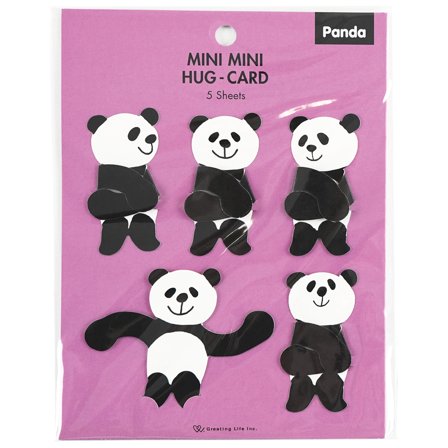 Greeting Life Minikaarten Panda 5-pack