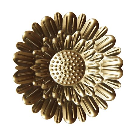 Rund gyllene väggdekoration Hängande metall oregelbunden smide Ir