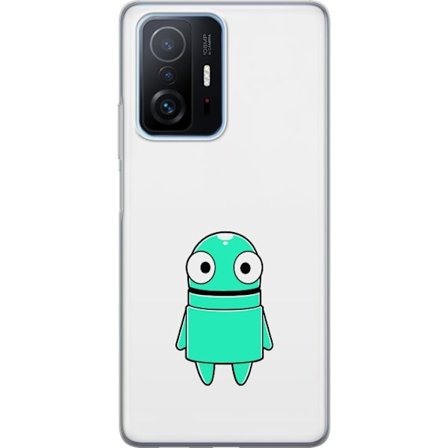 Kompatibel Mobilcover til Xiaomi Xiaomi 11T Turkis tegneseriefigur med store øjne og en glad personlighed i enkel illustration