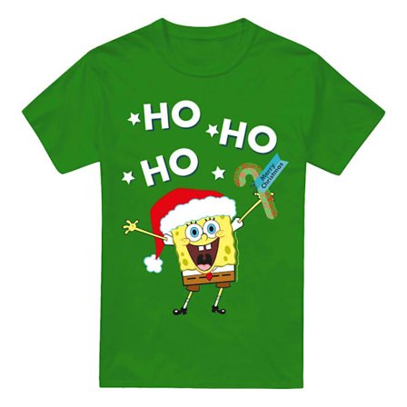 SvampBob Fyrkant Herr Ho Ho Ho God Jul! T-shirt M