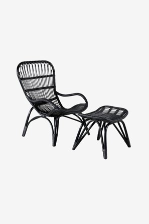 Venture Home - Ella Lounge Chair - Svart - Lenestoler, utendørs - Fra Homeroom