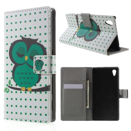 Sony Xperia Z5 Plånboksfodral Green Owl
