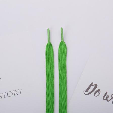 3 paria 6 kaksikerroksista litteää kudottua kengännauhaa (mintunvihreä) 60cm