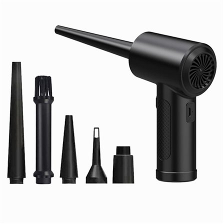 Luftrenare 68W Kompressionsfläkt 51000 RPM Svart Kraftfull Sug Portabel Dator Tangentbord Multifunktion