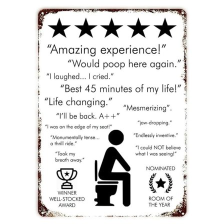 Vintage Metal Skilte Badeværelsesindretning Tegneserie Jern Dekoration