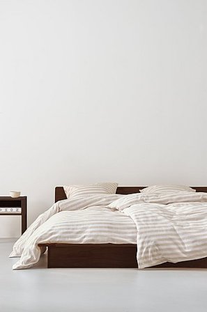 Jotex - Dekbedovertrek Beige/wit Beige/wit - KAYO - Koop Dekbedovertrek bij Jotex