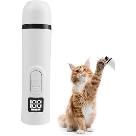 ING Stille neglesliper for hunder og katter med 2 justerbare hastigheter Profesjonell negletrimmer for sikker hjemmebruk og reise Ideell for små 