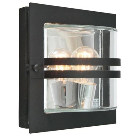 Norlys Bern 650 Veggarmatur E27, 60W, IP54, klar Svart, Belysning