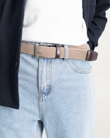 Tommy Hilfiger ADAN 3.5 ELASTIC Beżowy Paski Chłopiec - Kids Brand Store