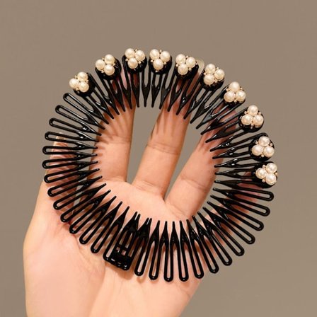 Rhinestone-hårkam Bølget hårbøjle 3 3