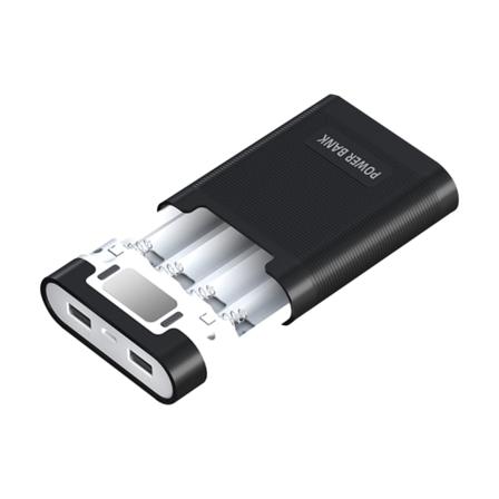 DIY 4x18650 batterikoffert Hurtiglading Ytre plastskall Laderskall Bærbare utvendige bokser uten batteri