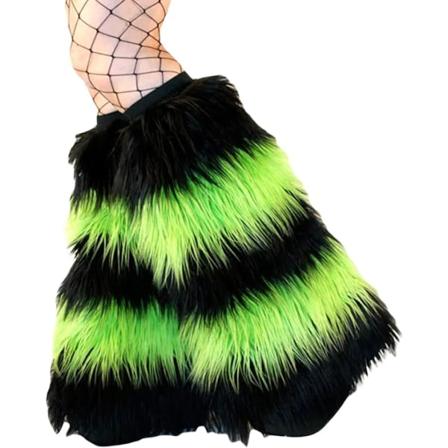 Naisten neulotut/turkislapaset turkismaiset pörröiset lapaset talvisaappaan mansetit peittävät saappaan päälliset korkeat korkosaappaat lämpimät sukat