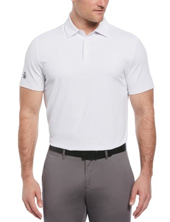 Original Penguin Golf Ss All-Over Pete Printed Polo - White - M