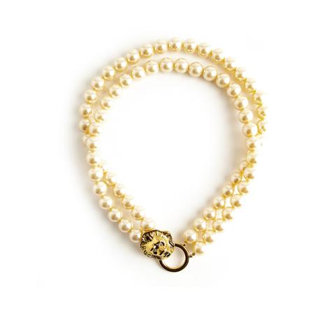 Kenneth Jay Lane Pre-owned, Pre-owned Jewellery Beige, Dames, Maat:ONE Size