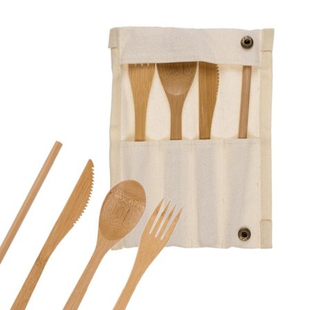 2x4-Delar - Bestick i Bambu - Bestickset