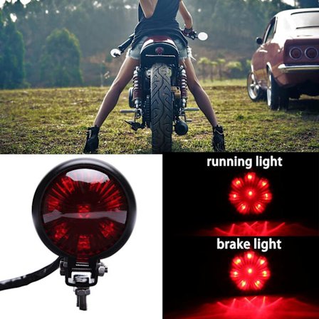 Motorsykkel Baklys Rød 8 LED Stopplys Kompatibel Med Chopper Bobber Cafe Racer Sykkel