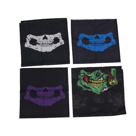 Halloween Hodeskalle Hodeskjerf Sykling Vindtett Hodeskalle Halv Ansikt Skjerf Sømløse Hals Gamasjer