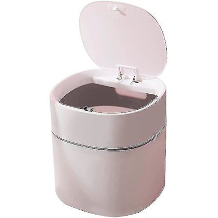 Mini Skrivbords Papperskorg - Bordbehållare - Kreativ Plast Office Papperskorg Med Knapp