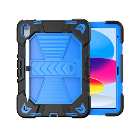 Stilrent skal för iPad Pro 11" 2024 M4 Svart/Mörkblå Stöttåligt Silikon