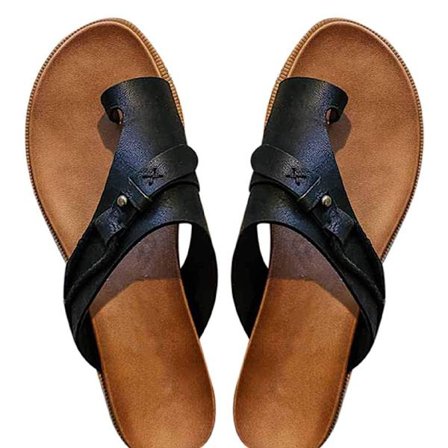 Dam Sandaler Flat Ring Toe Sommar Slide Flip Flop Skor