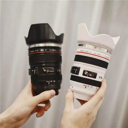 Emulation Camera Mug Cup New Canon Thermal Mugs Camera Lens Cup Stainless Steel Coffee Creative Lens Tea Mugs Birthday Present