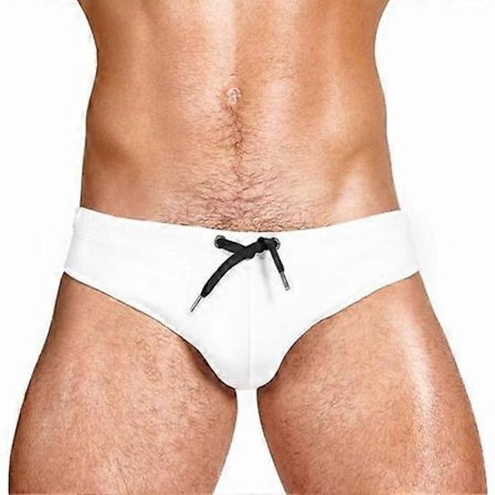 Voksne Herre Badebukser Lav Talje Ensfarvet Vandafvisende Badeshorts Hurtigtørrende Badebukser Badeshorts