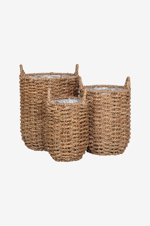 House Nordic - Krukke HUE sæt med 3 - Brun - Udendørs potter - Fra Homeroom