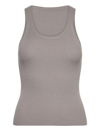Knit Strap Top Grey Mango
