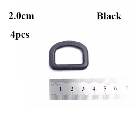 4 st Bälteskrokar Webbing Spännen SVART 2.0CMSTYLE 1 STIL 1