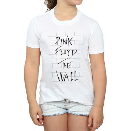 Pink Floyd Flickor The Wall Bomulls T-shirt 5-6 År Vit