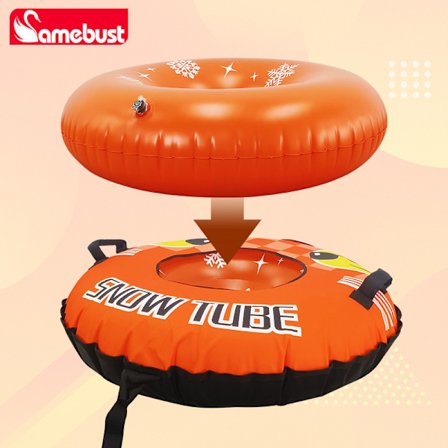 47" Ilmatäytteinen lumirengas aikuisille, yhden hengen talviulkoilulelu kestävällä lumirengasrakenteella