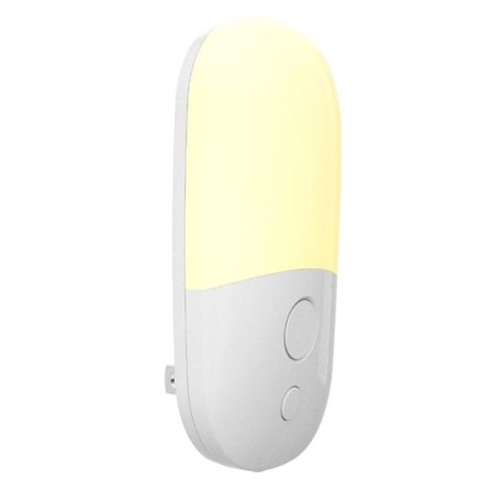 Vägglampa med fotocellsensor, nattlampa med kontakt, energisnål nattlampa för barn, skymning till gryning